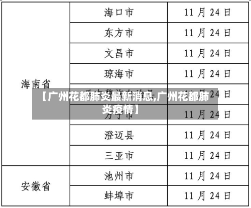 【广州花都肺炎最新消息,广州花都肺炎疫情】