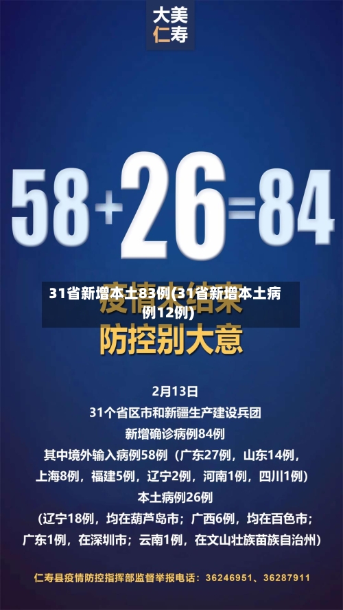 31省新增本土83例(31省新增本土病例12例)