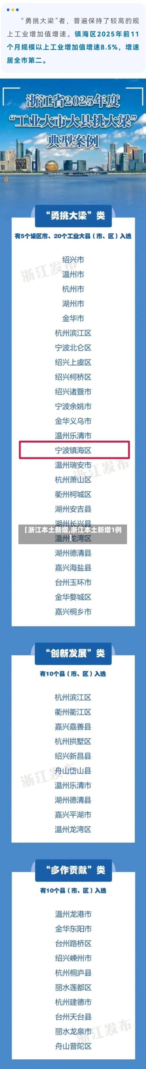 【浙江本土新增,浙江本土新增1例】