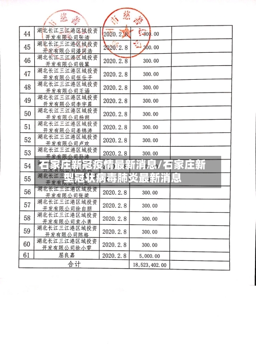 石家庄新冠疫情最新消息/石家庄新型冠状病毒肺炎最新消息