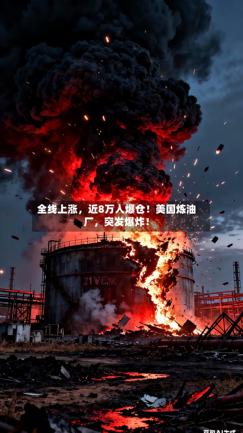 全线上涨，近8万人爆仓！美国炼油厂，突发爆炸！