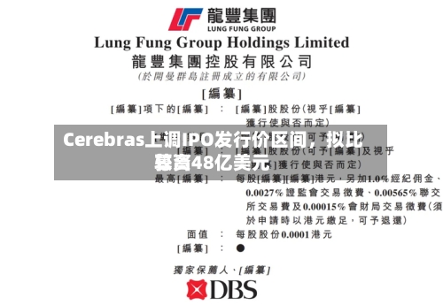 Cerebras上调IPO发行价区间，拟比较高募资48亿美元