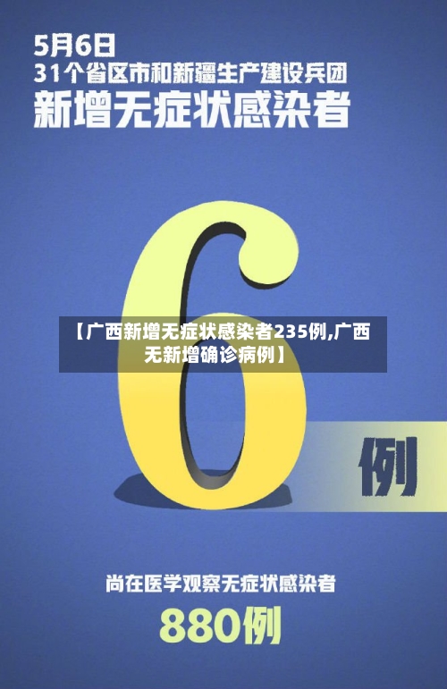 【广西新增无症状感染者235例,广西无新增确诊病例】