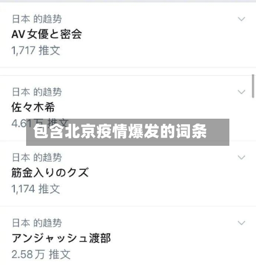 包含北京疫情爆发的词条