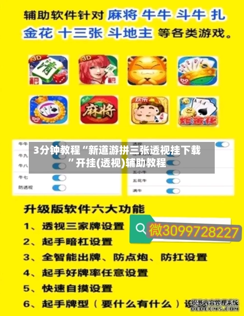 3分钟教程“新道游拼三张透视挂下载”开挂(透视)辅助教程