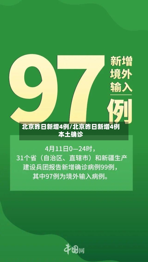 北京昨日新增4例/北京昨日新增4例本土确诊