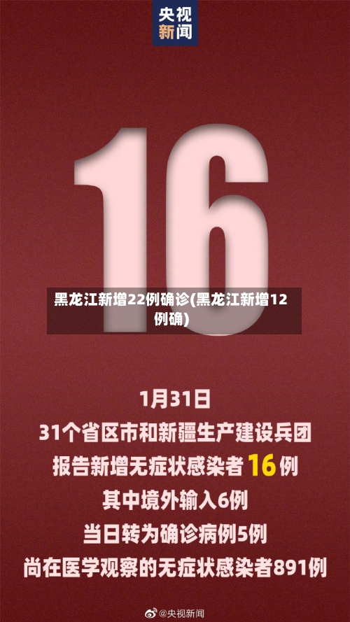 黑龙江新增22例确诊(黑龙江新增12例确)